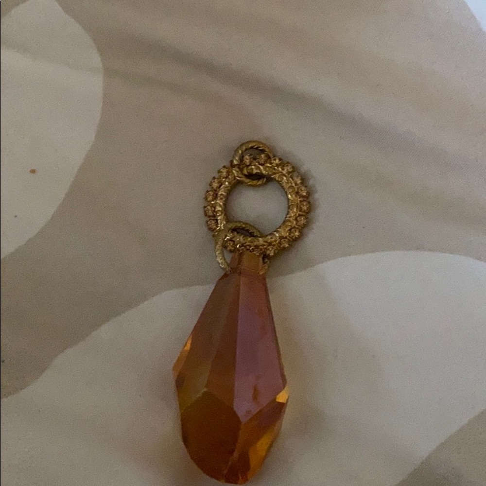 Amber glass pendant